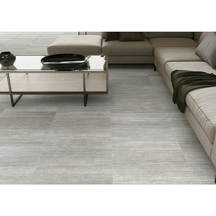 Feinsteinzeugfliese Berlin Grey - 59,7 x 59,7 cm, Grau, Matt - Stimmungsaufnahme