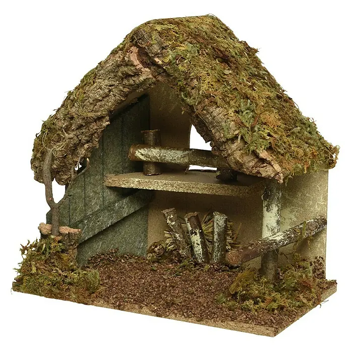 Weihnachtsdorf - Natur, Grün, 26 cm - Diagonale Ansicht