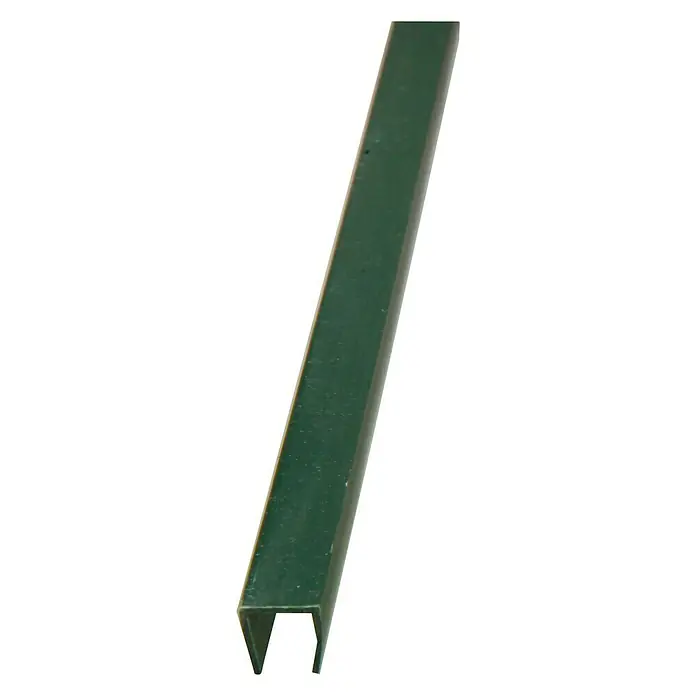 Sichtschutz-Abdeck-U-Profil - Grün, 150 cm - Diagonale Ansicht