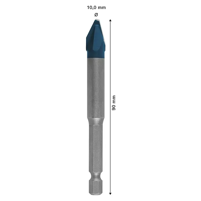 Bosch Professional Expert Fliesenbohrer HEX-9 HardCeramic - Durchmesser: 10 mm, 1 Stk. - Skizze