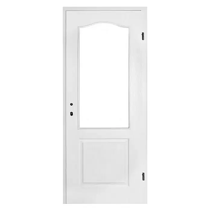 Eurolam Sobna vrata Classic SM P2 - 750 x 2.000 mm, DIN graničnik: Desno, bijela, Središnji položaj: Saće - Pogled sprijeda