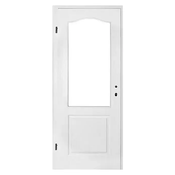 Eurolam Sobna vrata Classic SM P2 - 750 x 2.000 mm, DIN graničnik: Lijevo, bijela, Središnji položaj: Saće - Pogled sprijeda