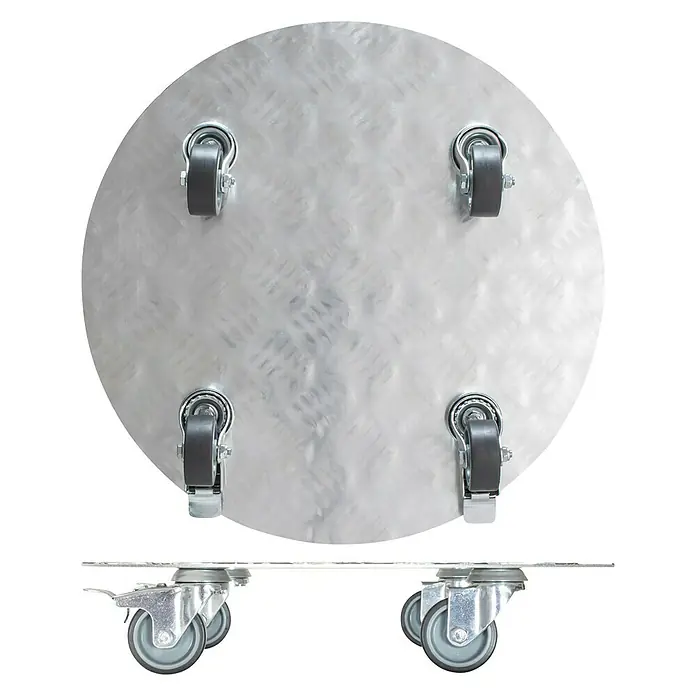 Gardol Voziček za rastline Arktis - Premer: 38 cm, Aluminij - Pogled od spodaj