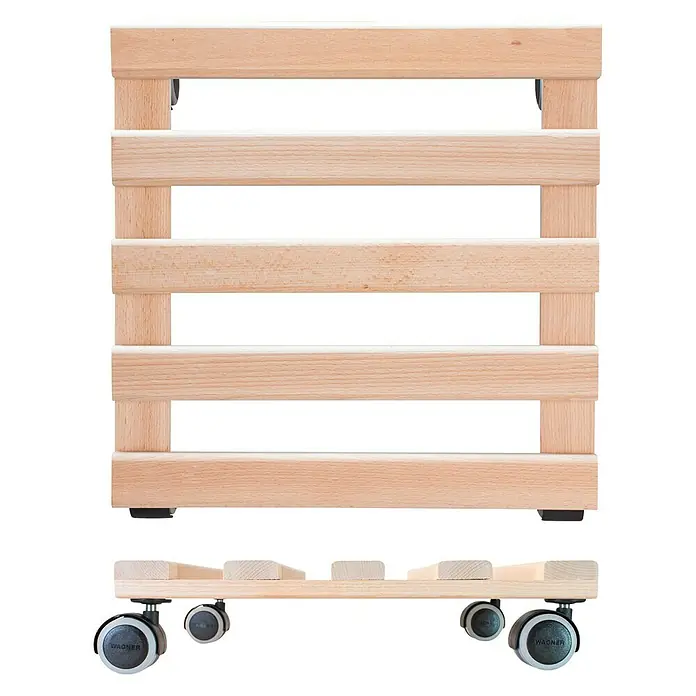 Gardol Pflanzenroller Paletti - 34 x 34 cm, Max. Belastung: 100 kg - Draufsicht