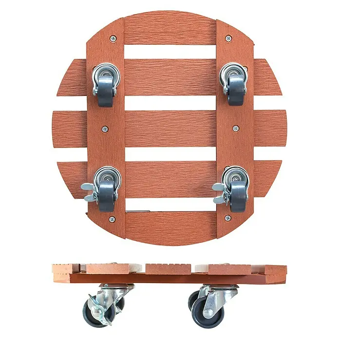 Gardol Pflanzenroller - 29 cm, WPC, Terracotta, Max. Belastung: 100 kg - Ansicht von unten