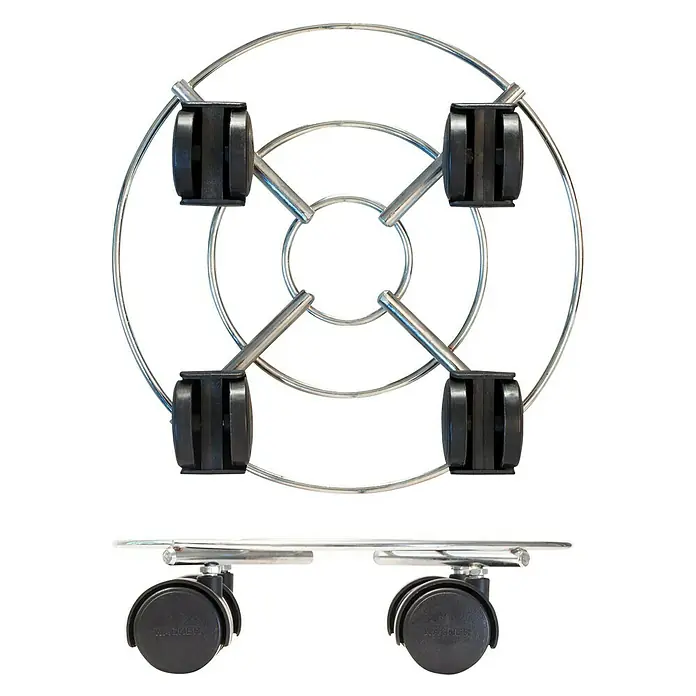 Gardol Pflanzenroller Trend - Durchmesser: 23 cm, Max. Belastung: 60 kg, Metall - Ansicht von unten