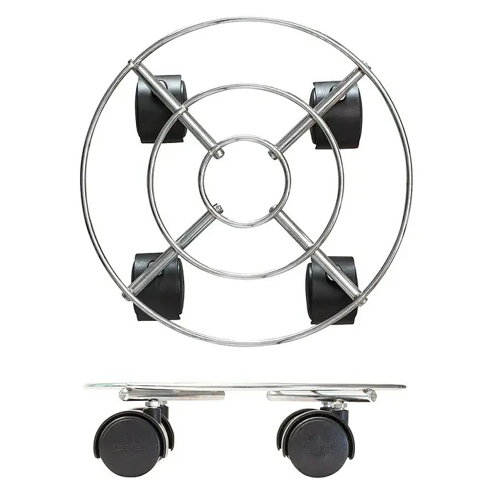 Gardol Pflanzenroller Trend - Durchmesser: 23 cm, Max. Belastung: 60 kg, Metall - Draufsicht
