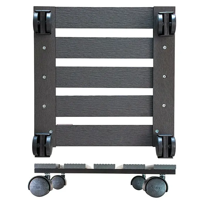 Gardol Pflanzenroller - 29 x 29 cm, Max. Belastung: 60 kg, WPC - Ansicht von unten