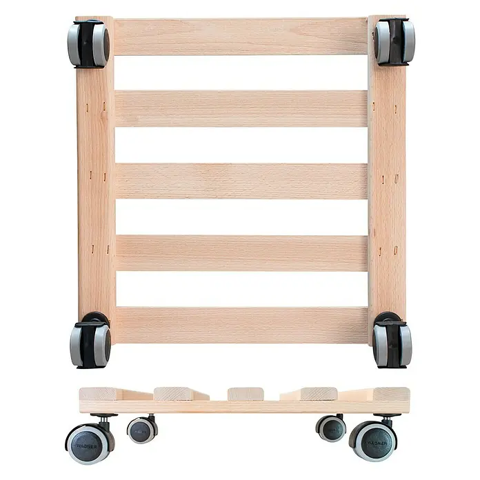 Gardol Pflanzenroller Paletti - 34 x 34 cm, Max. Belastung: 100 kg - Ansicht von unten