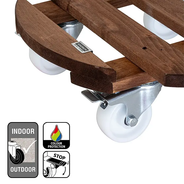 Gardol Pflanzenroller Massiv - 45 cm, Max. Belastung: 250 kg - Skizze