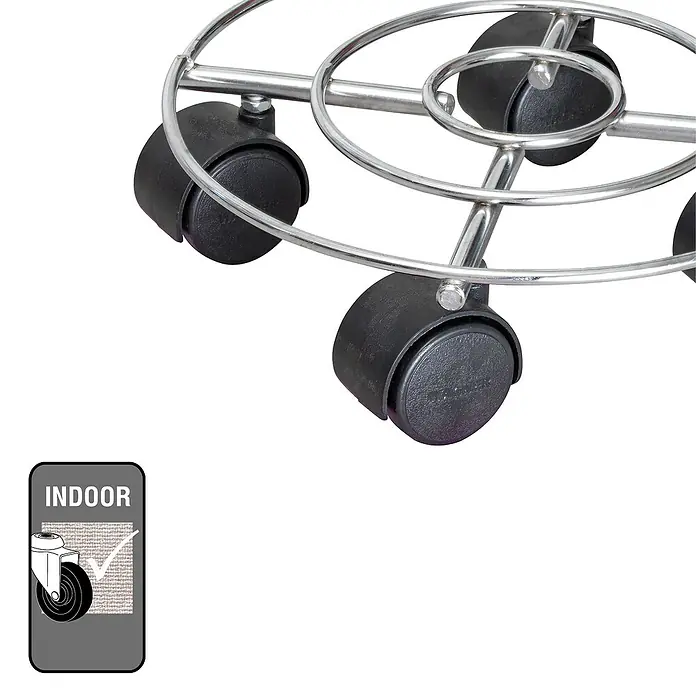Gardol Pflanzenroller Trend - Durchmesser: 23 cm, Max. Belastung: 60 kg, Metall - Detailaufnahme