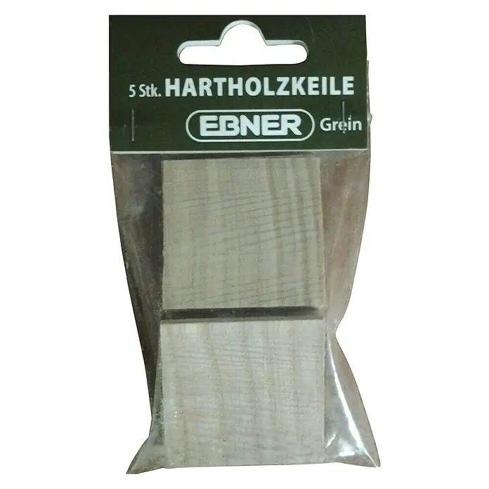 Ebner Holzkeile - 5 Stk., L x B x H: 40 x 40 x 8 mm, Eschenholz - Vorderansicht