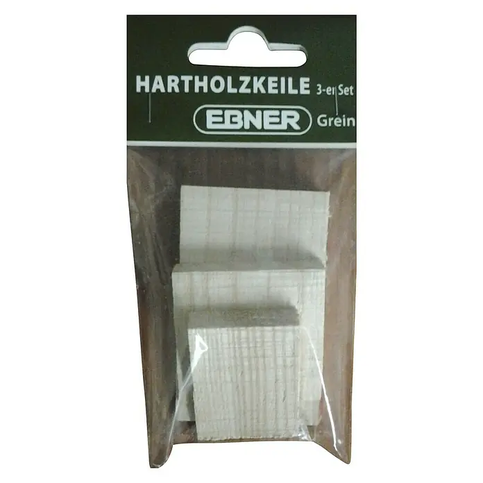 Ebner Holzkeile - 3 Stk., Eschenholz - Vorderansicht
