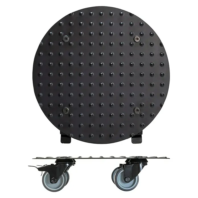 Gardol Pflanzenroller - Durchmesser: 30 cm, Aluminium, Schwarz, Max. Belastung: 150 kg - Draufsicht