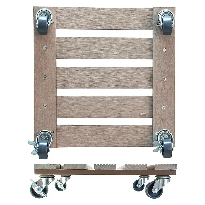 Gardol Pflanzenroller - WPC, Taupe, Max. Belastung: 80 kg - Ansicht von unten