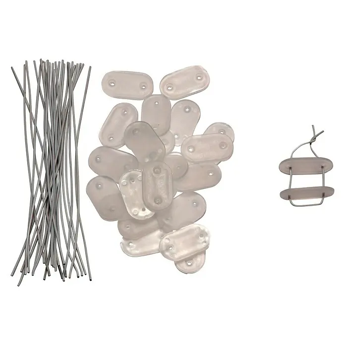 Befestigungs-Set - 26 Stk., Kunststoff, Transparent - Vorderansicht