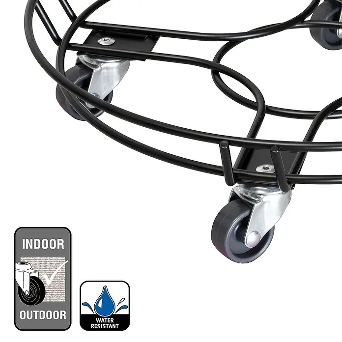Gardol Pflanzenroller - Stahl, Schwarz, Max. Belastung: 100 kg - Skizze