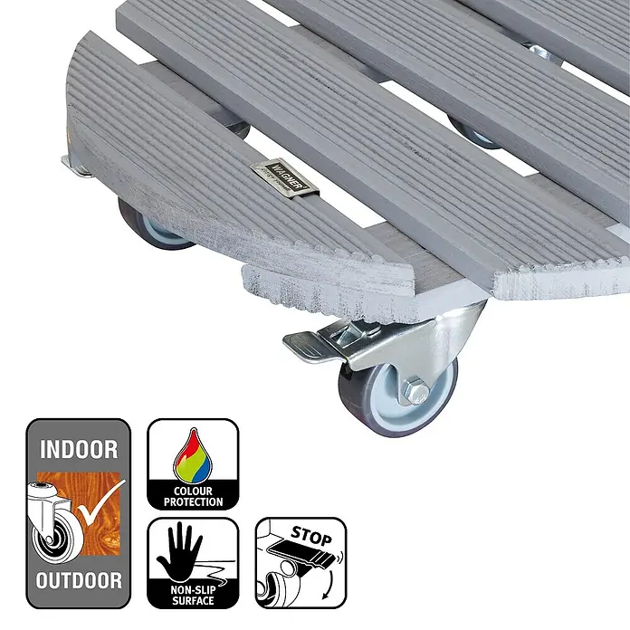 Gardol Pflanzenroller Verona - 38 cm, Max. Belastung: 200 kg - Skizze