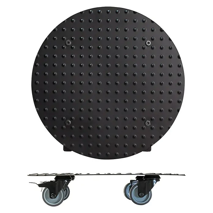 Gardol Pflanzenroller - Durchmesser: 38 cm, Aluminium, Schwarz, Max. Belastung: 150 kg - Vorderansicht