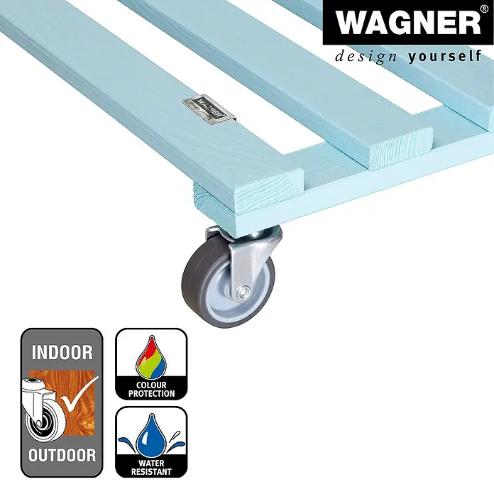Wagner System Pflanzenroller - 9,5 x 38 cm, Blau, Max. Belastung: 120 kg, Durchmesser Rolle: 50 mm - Detailaufnahme