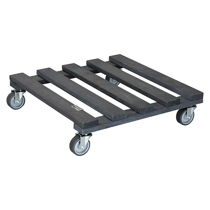 Wagner System Pflanzenroller - 9,5 x 38 cm, Anthrazit, Max. Belastung: 120 kg, Durchmesser Rolle: 50 mm - Diagonale Ansicht