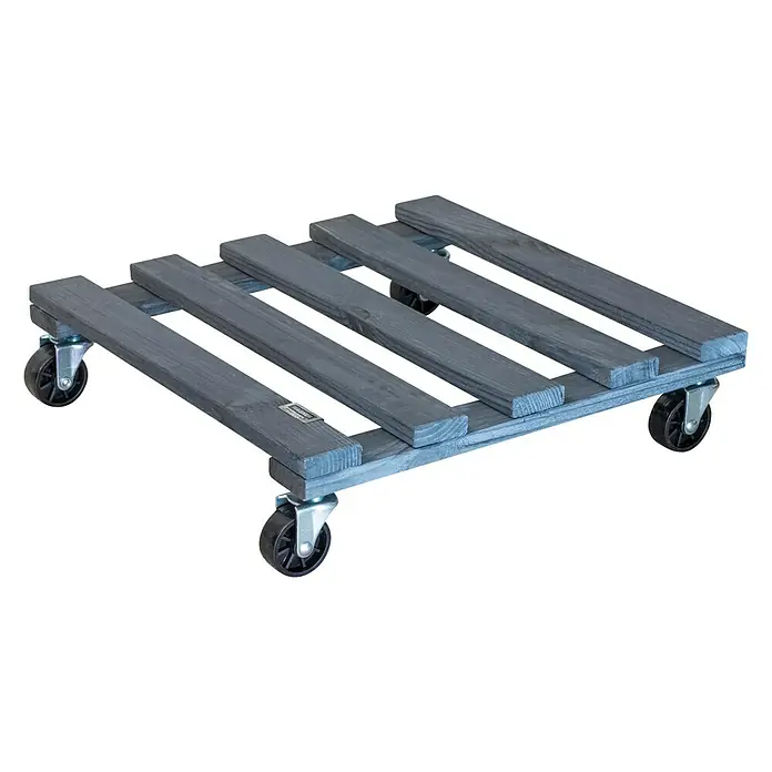 Wagner System Pflanzenroller - 9,5 x 38 cm, Anthrazit, Max. Belastung: 120 kg, Durchmesser Rolle: 47 mm - Diagonale Ansicht