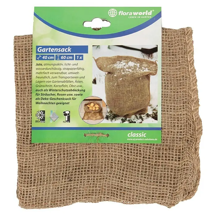 Floraworld Classic Gartensack - Natur, 60 cm - Vorderansicht