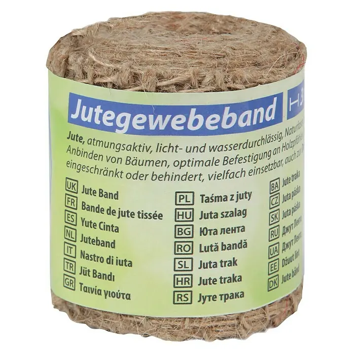 Floraworld Classic Jutegewebeband - Natur, 300 x 6 cm - Vorderansicht