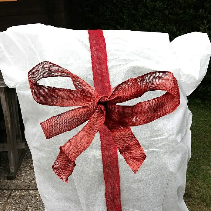Floraworld Classic Jutegewebeband - Rot, 300 x 6 cm - Detailaufnahme