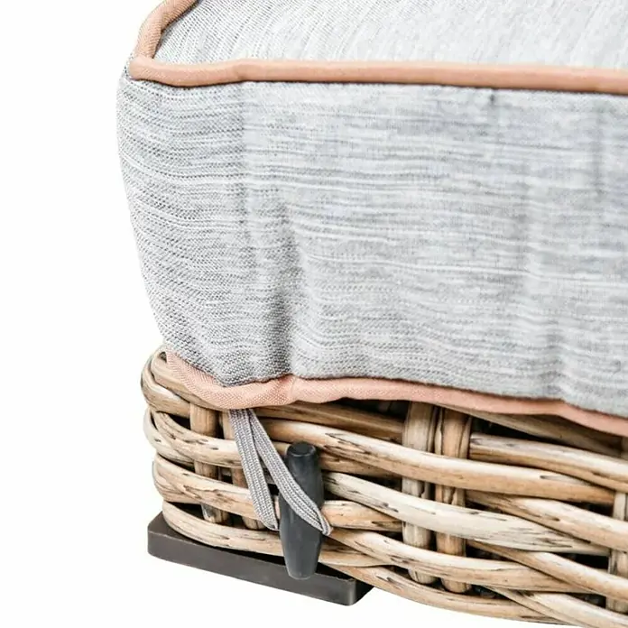 Ležaj za pse - 96 x 67 x 16 cm, Poliester, Sivo-smeđe boje - Detaljan prikaz