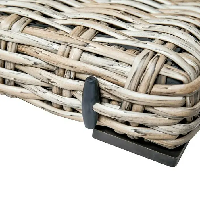 Ležaj za pse - 96 x 67 x 16 cm, Poliester, Sivo-smeđe boje - Detaljan prikaz