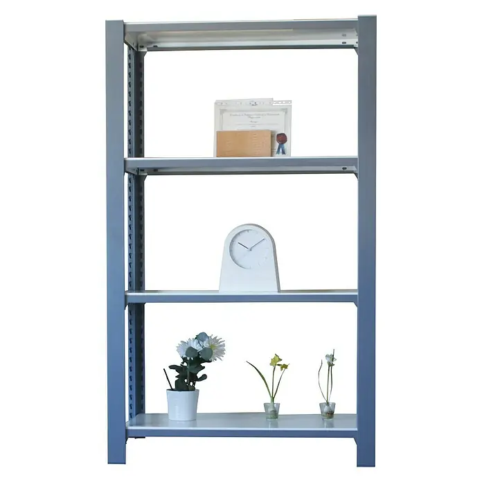 Simonrack Simonoffice Estantería para archivadores Officlick Wood Inicial - L x An x Al: 40 x 90 x 150 cm, Capacidad de carga: 200 kg/balda, Número de baldas: 4 ud., Gris/Blanco - Producto en uso