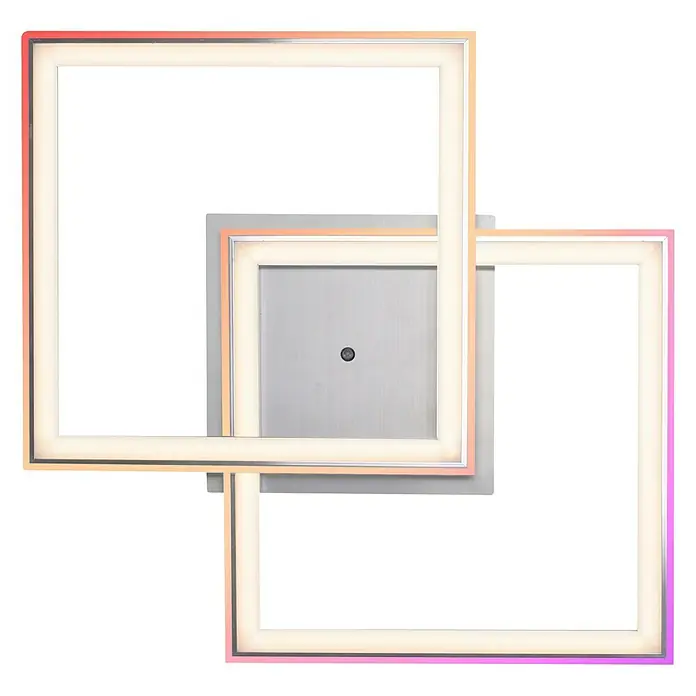 LeuchtenDirekt LED-Deckenleuchte Felix - 30 W, L x B x H: 44,5 x 44,5 x 6,4 cm, Stahl, Warmweiß - Ansicht von unten