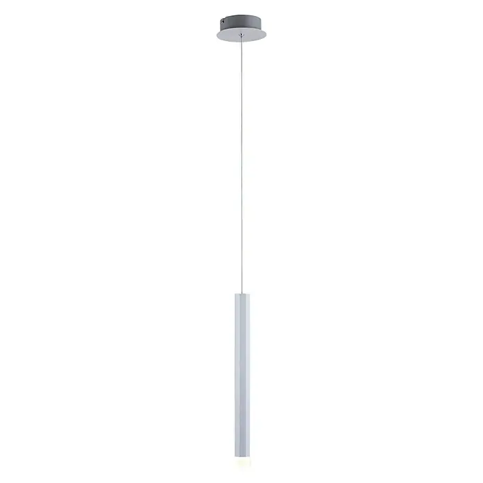 LED-Pendelleuchte Bruno - 6 W, L x B x H: 12 x 12 x 60 cm, Aluminium, Warmweiß, 1 Stk. - Vorderansicht