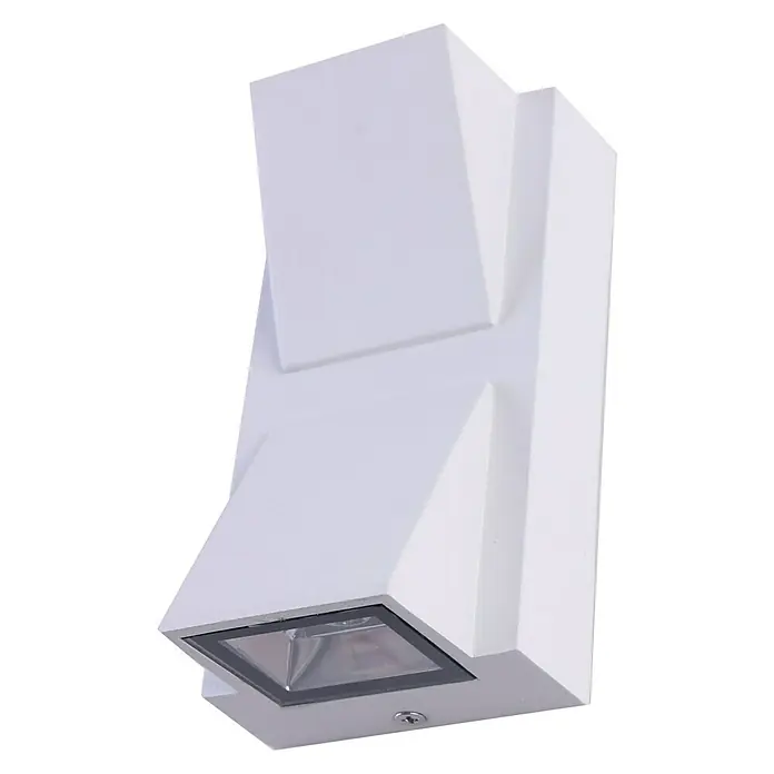 Ferotehna Vanjska zidna LED svjetiljka Berlin - 81 x 63 x 142 mm, Bijele boje, IP54 - Dijagonalni pogled