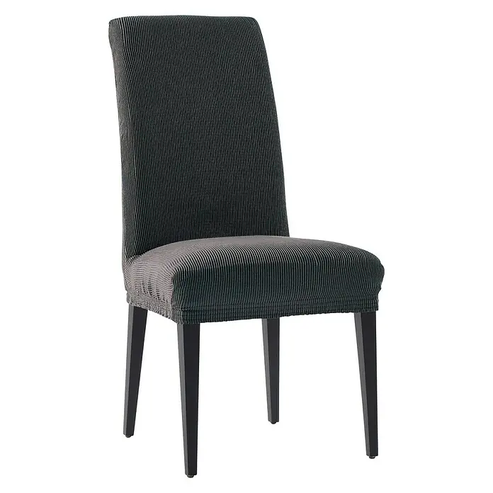 Funda para silla pack 2 con respaldo Vesta - 1 plaza, 70 x 50 cm, Gris - Vista angular