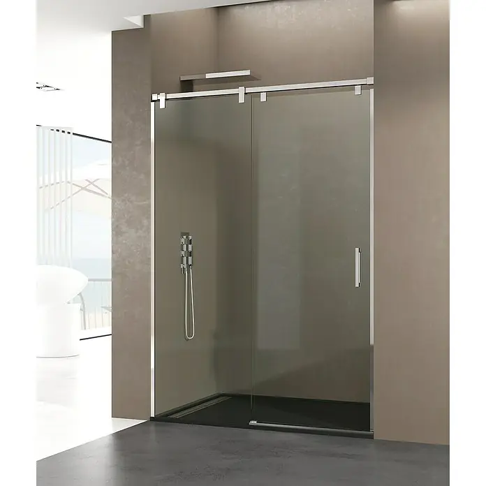 GME Mampara de ducha frontal Futura - An x Al: 100 x 200 cm, 6 mm, Cromo - Foto ambiente