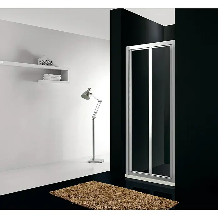 GME Mampara de ducha frontal Akord - An x Al: 70 x 195 cm, 4 mm, Plateado - Foto ambiente