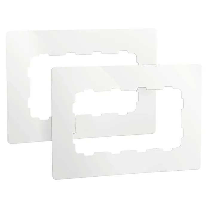 Xindar Marco protección doble pack 2 - Blanco, x 2, Plástico, Montaje en la pared - Vista frontal