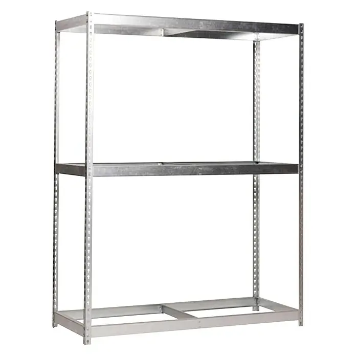 Simonrack Simonforte Estructura de estantería - L x An x Al: 60 x 180 x 200 cm, Capacidad de carga: 600 kg/balda, Número de baldas: 5 ud., Galvanizado - Vista angular
