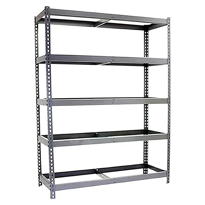 Simonrack Ecoforte Estructura de estantería - L x An x Al: 45 x 120 x 200 cm, Capacidad de carga: 400 kg/balda, Número de baldas: 5 ud., Galvanizado - Vista angular