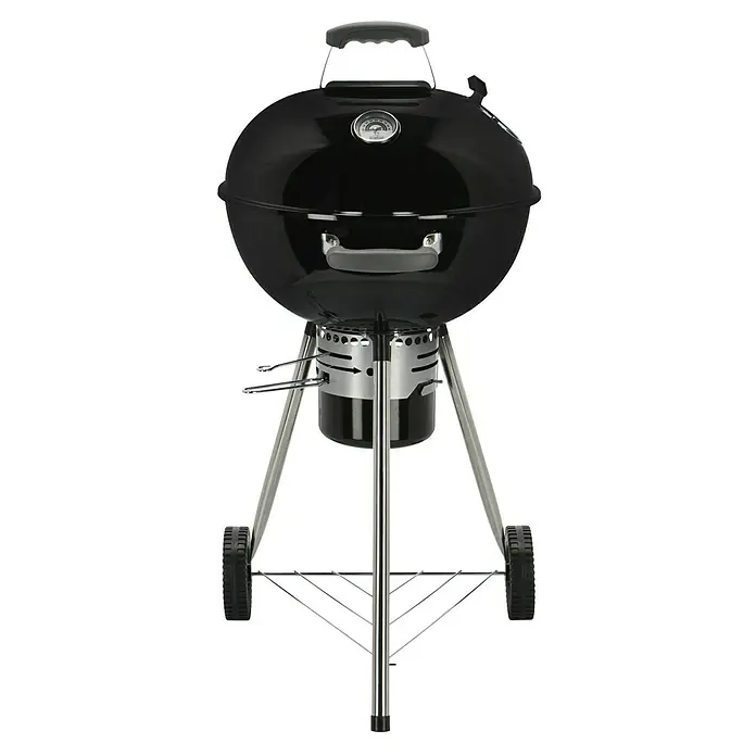 Kingstone Kugelgrill Bullet 47 - Schwarz, Hauptgrillfläche: Ø 47 cm - Vorderansicht