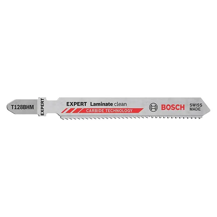 Bosch Expert Stichsägeblätter Laminate Clean T 128 BHM - 3 Set, T-Schaft - Vorderansicht