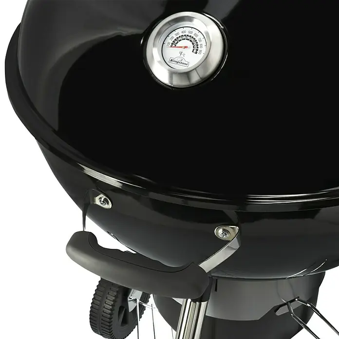 Kingstone Kogelbarbecue Bullet 57 - Zwart, Hoofdgrilloppervlak: Ø 57 cm - Close-up