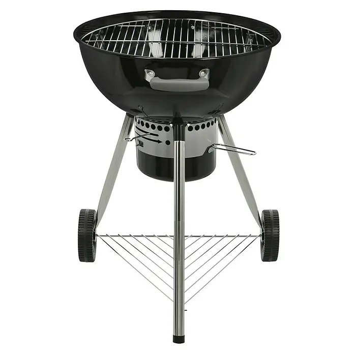 Kingstone Kogelbarbecue Bullet 57 - Zwart, Hoofdgrilloppervlak: Ø 57 cm - Vooraanzicht