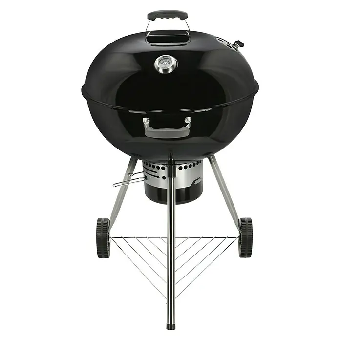 Kingstone Kugelgrill Bullet 66 - Schwarz, Hauptgrillfläche: Ø 66 cm - Vorderansicht