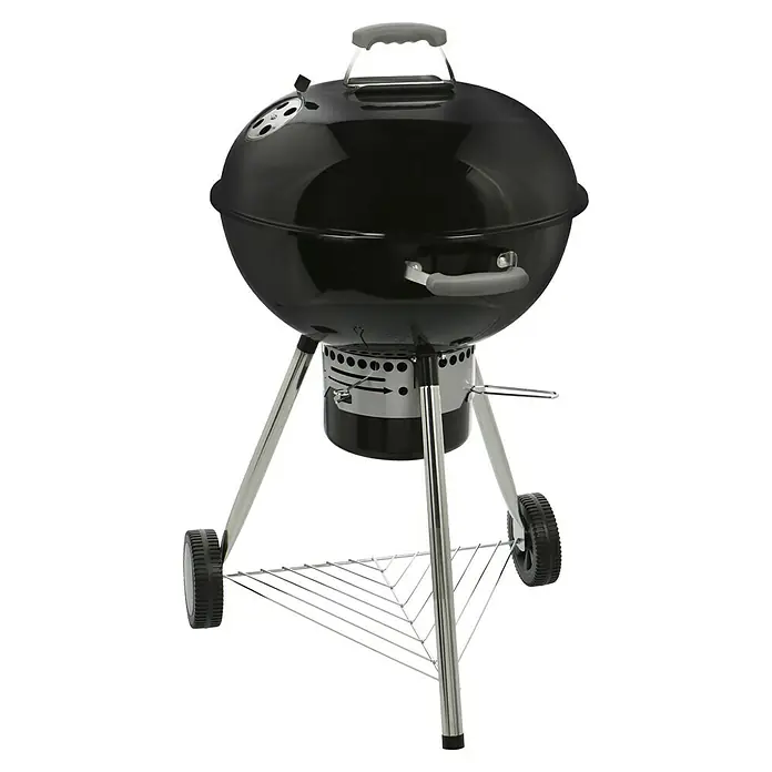 Kingstone Kogelbarbecue Bullet 57 - Zwart, Hoofdgrilloppervlak: Ø 57 cm - Vooraanzicht