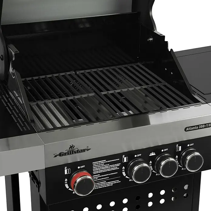 Grillstar Gasgrill Atlanta II 350-1 - Anzahl Brenner: 3, Hauptgrillfläche: 50 x 41,5 cm, 12 kW - Detailaufnahme
