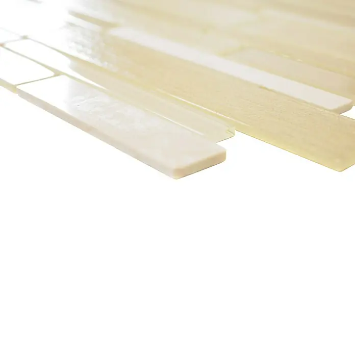 Mosaikfliese Verbund Crystal Mix CM GV14 - 28,6 x 30 cm, Beige, Glänzend - Detailaufnahme