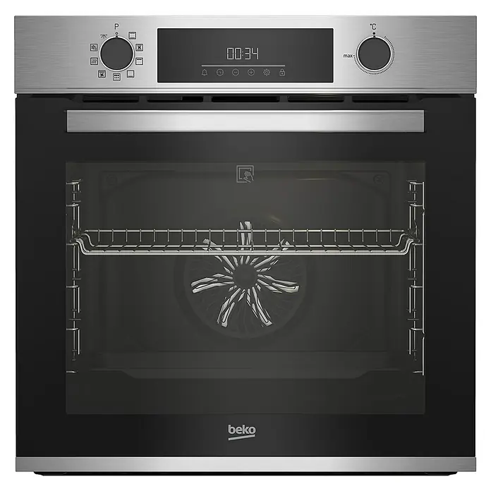 Beko Horno empotrado BBIE12300XP - Número de tipos de calentamiento: 9 ud., Volumen horno: 72 l - Vista frontal